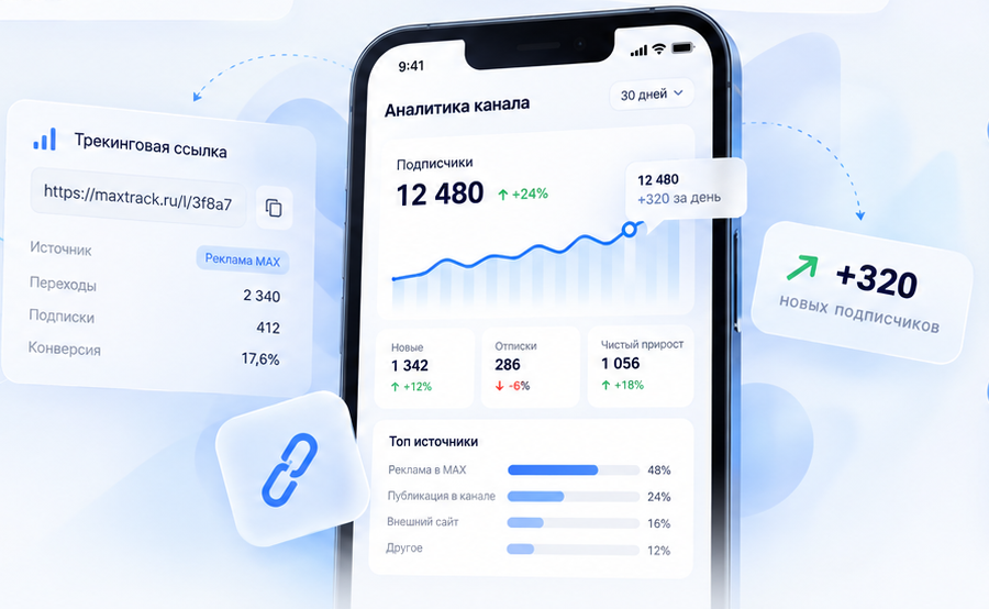 Пример статистики подписчиков в боте